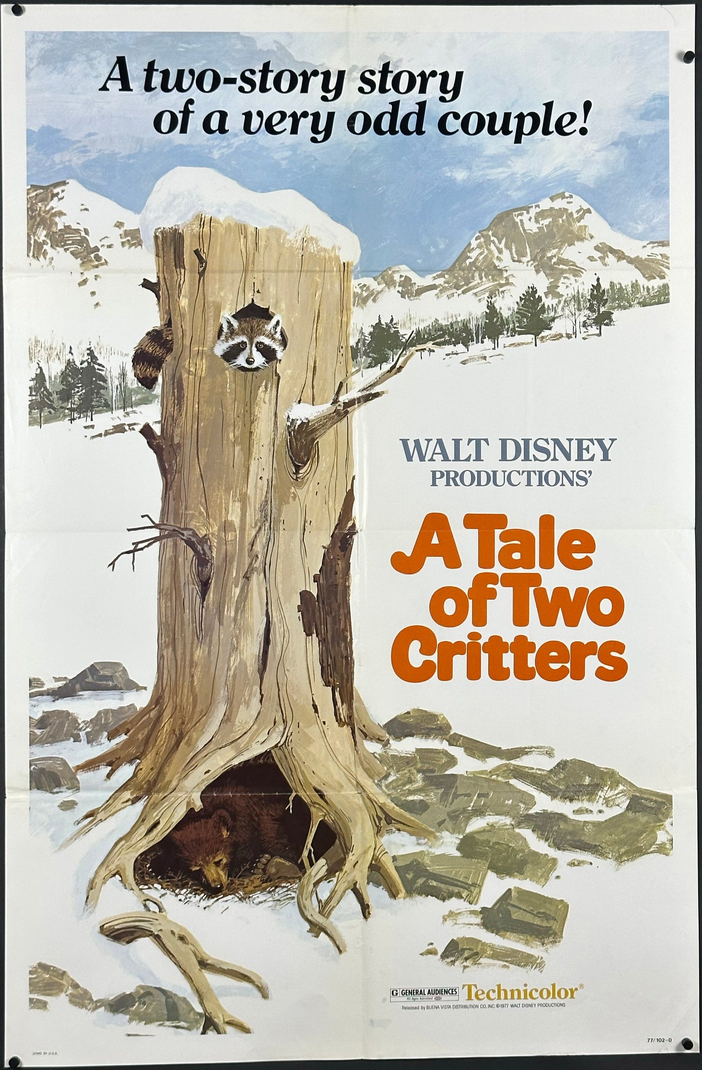 Walt Disney's A Tale Of Two Critters US One Sheet (1977) - ORIGINAL RELEASE - posterpalace.com