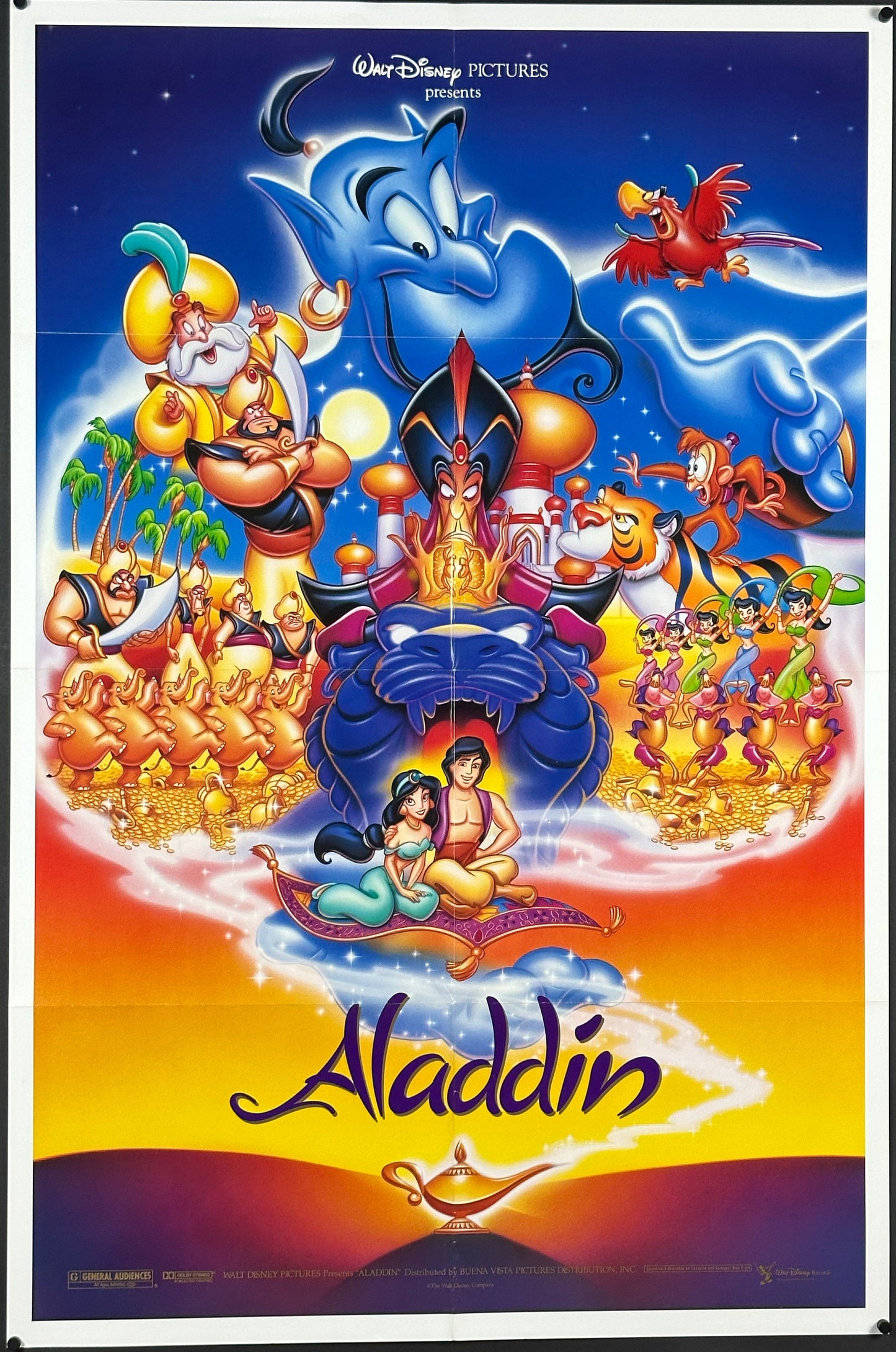 Walt Disney’s Aladdin US One Sheet Cast Style (1992) - ORIGINAL RELEASE - posterpalace.com