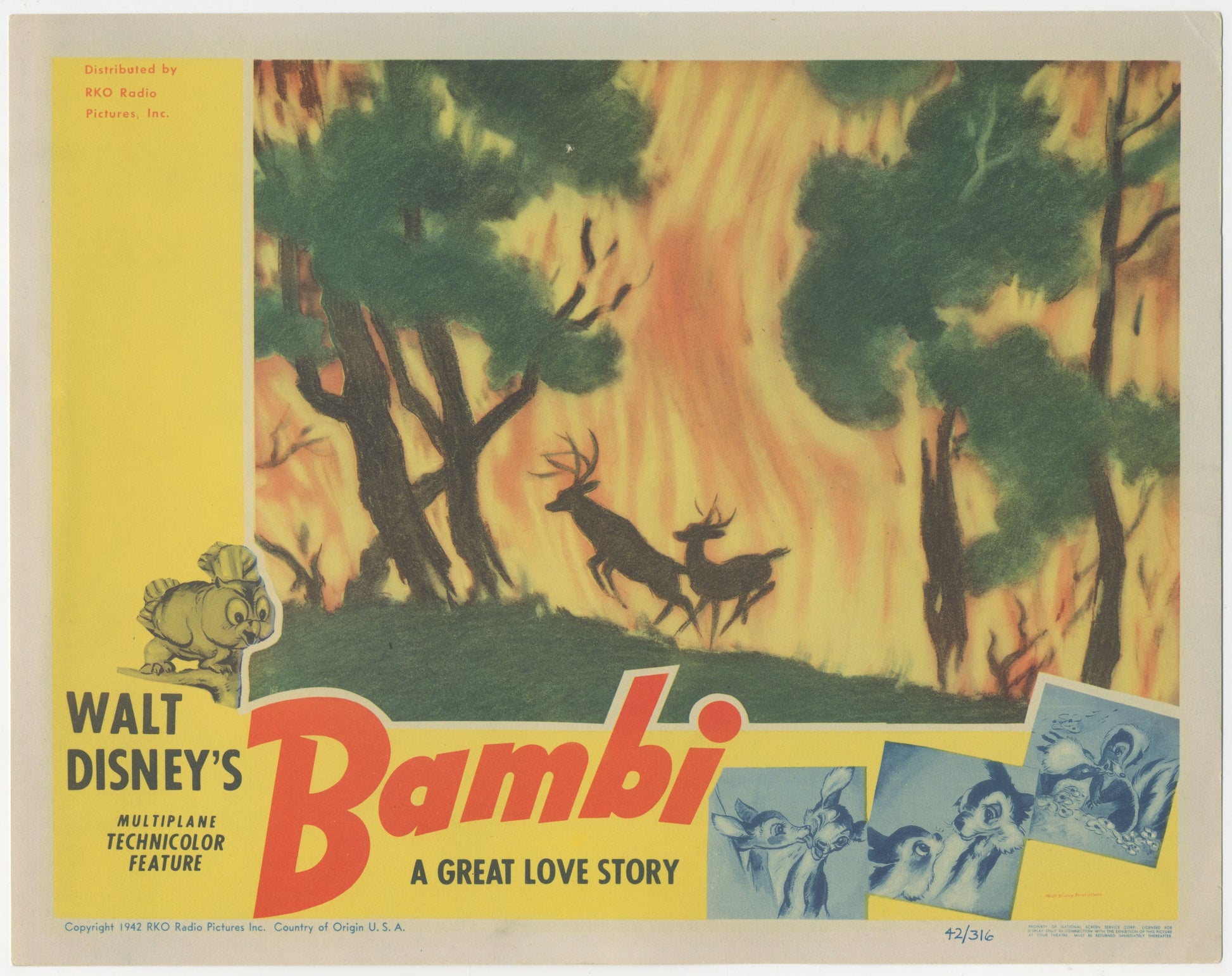 Walt Disney's Bambi US Lobby Card (1942) - ORIGINAL RELEASE - posterpalace.com