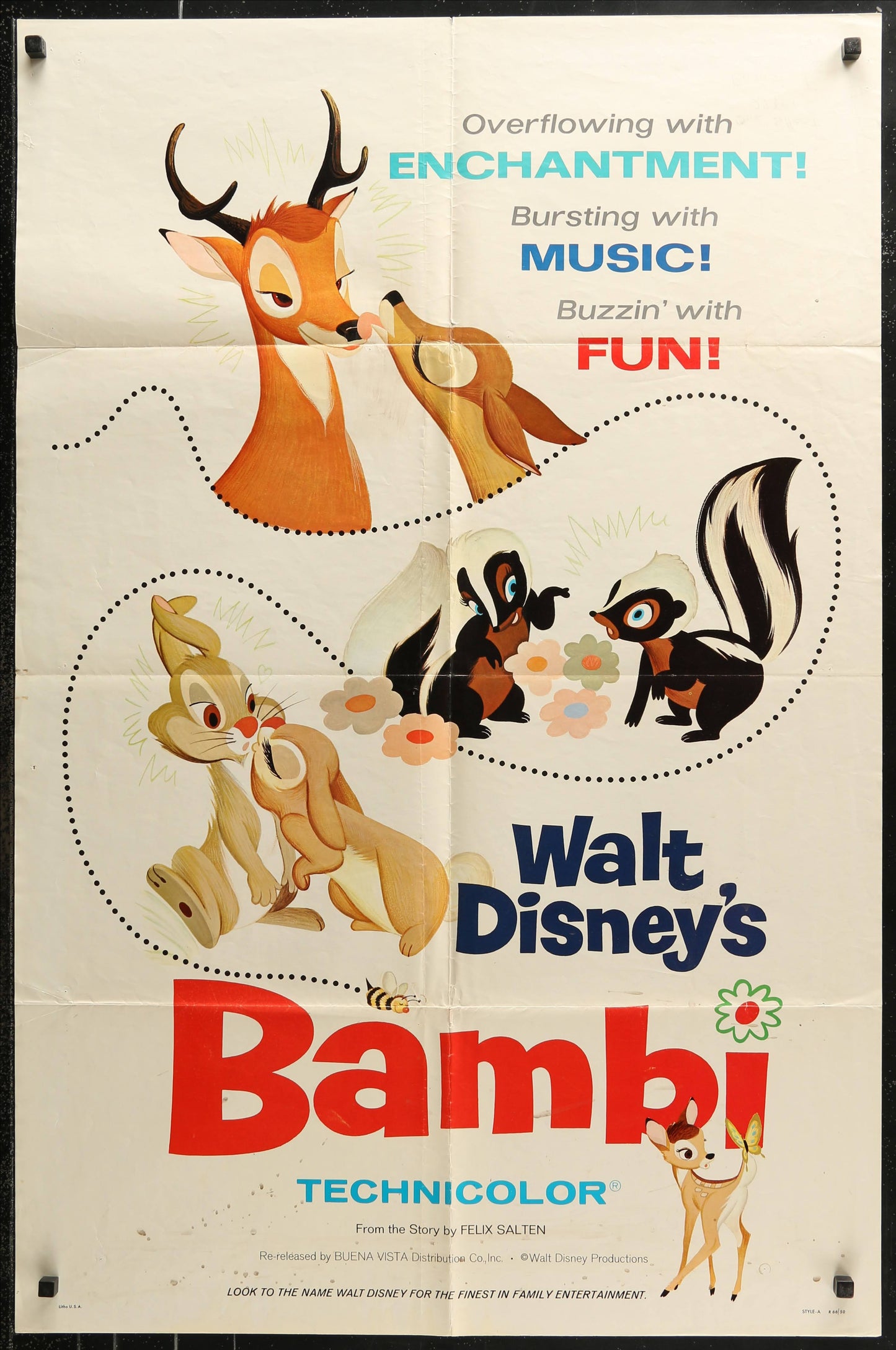 Walt Disney’s Bambi US One Sheet (R 1966) - posterpalace.com