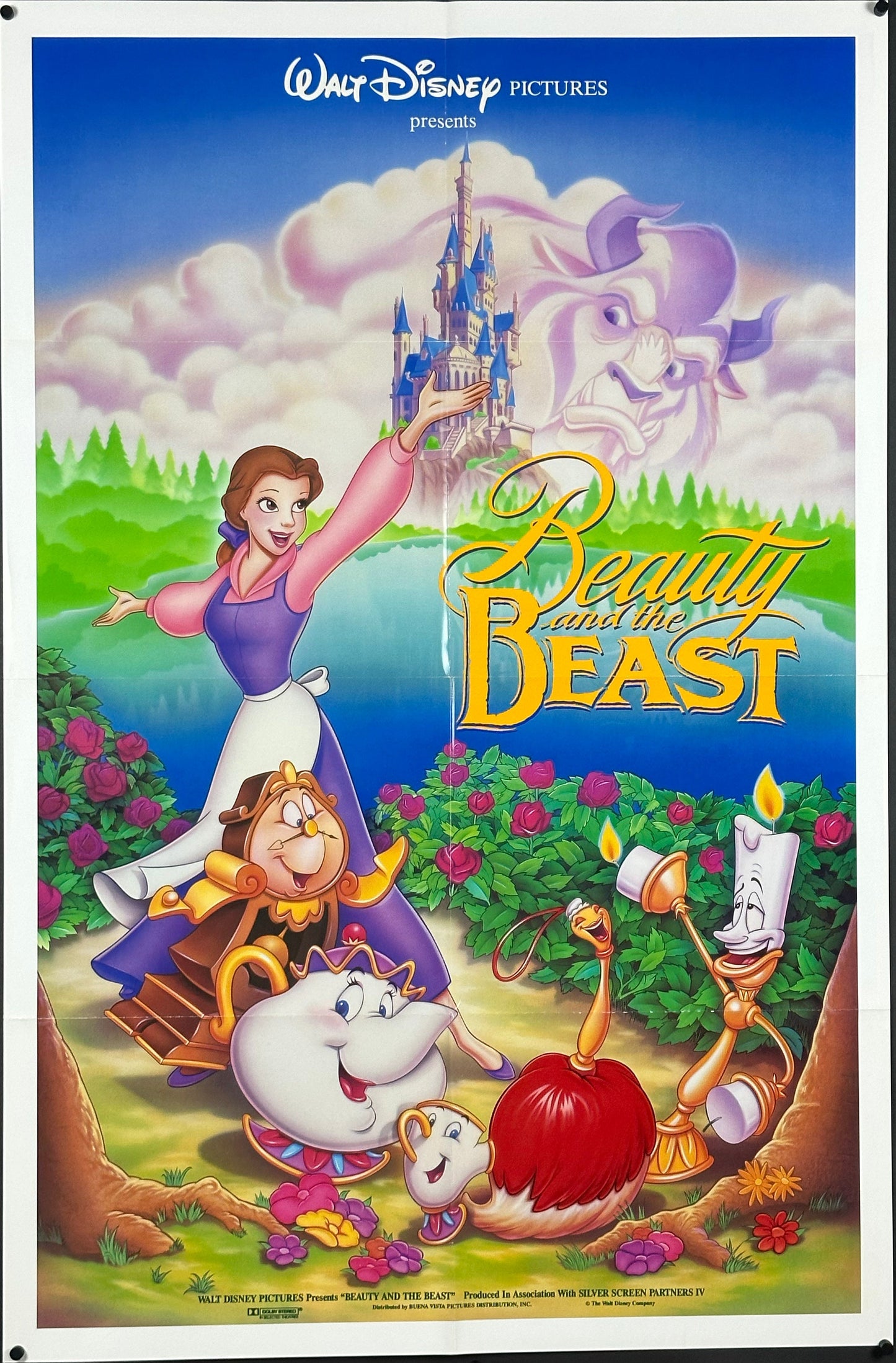 Walt Disney’s Beauty And The Beast US One Sheet Cast Style. (1991) - ORIGINAL RELEASE - posterpalace.com