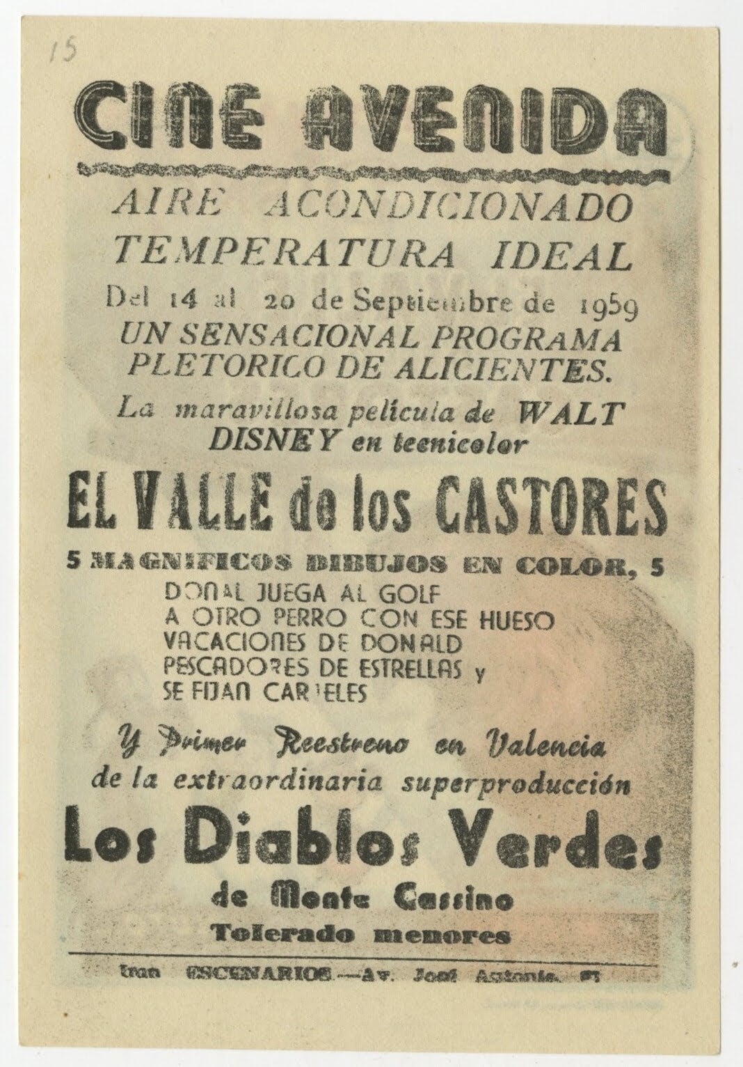 Walt Disney's Beaver Valley Spanish Herald (1950) - ORIGINAL RELEASE - posterpalace.com