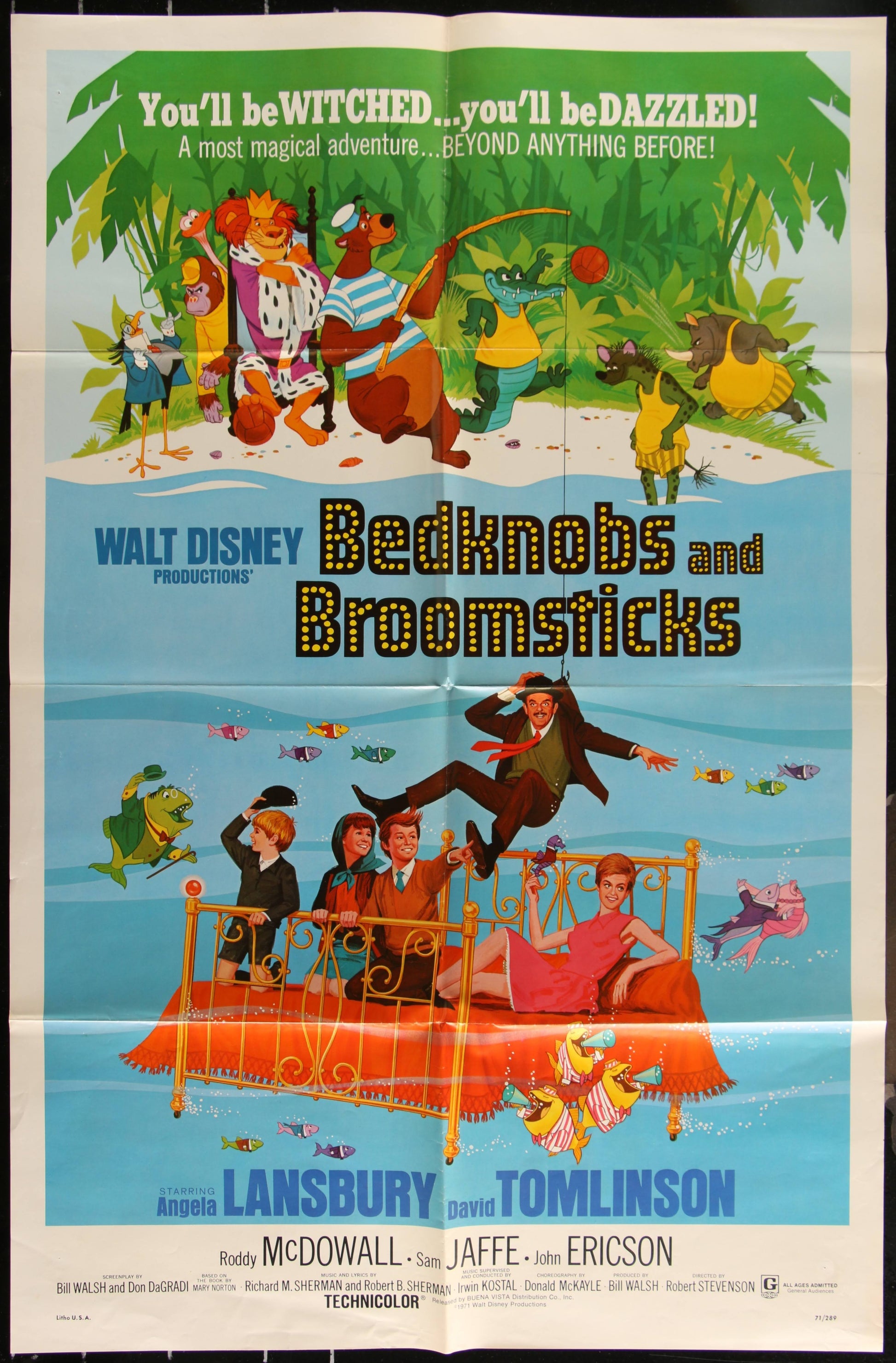 Walt Disney's Bedknobs And Broomsticks US One Sheet (1971) - ORIGINAL RELEASE - posterpalace.com