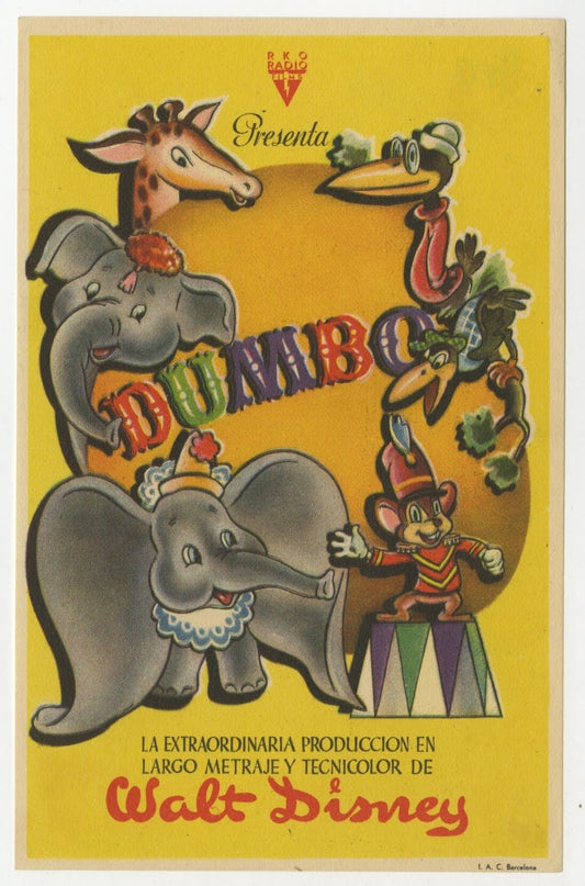 Walt Disney's Dumbo Spanish Herald (R 1966) - posterpalace.com