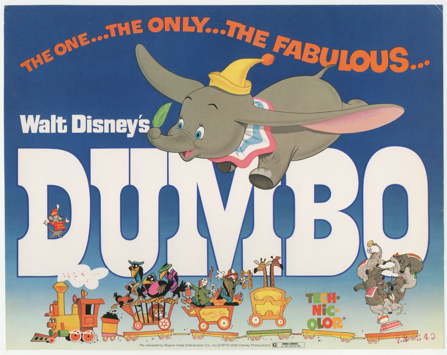 Walt Disney's Dumbo US Title Lobby Card (R 1972) - posterpalace.com