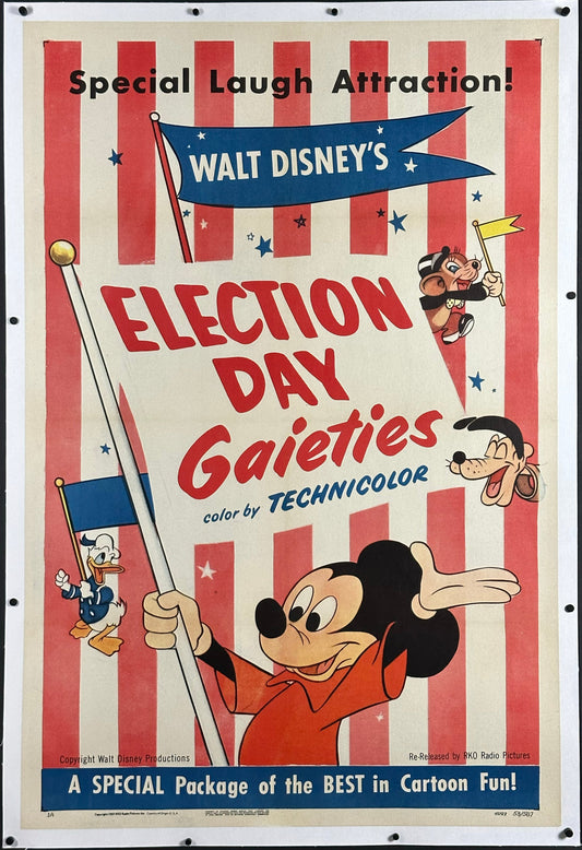 Walt Disney's Election Day Gaieties US One Sheet Style 1A (1953) - ORIGINAL RELEASE - posterpalace.com