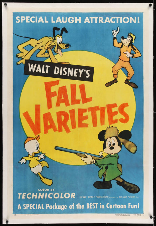 Walt Disney's Fall Varieties US One Sheet (1953) - ORIGINAL RELEASE - posterpalace.com