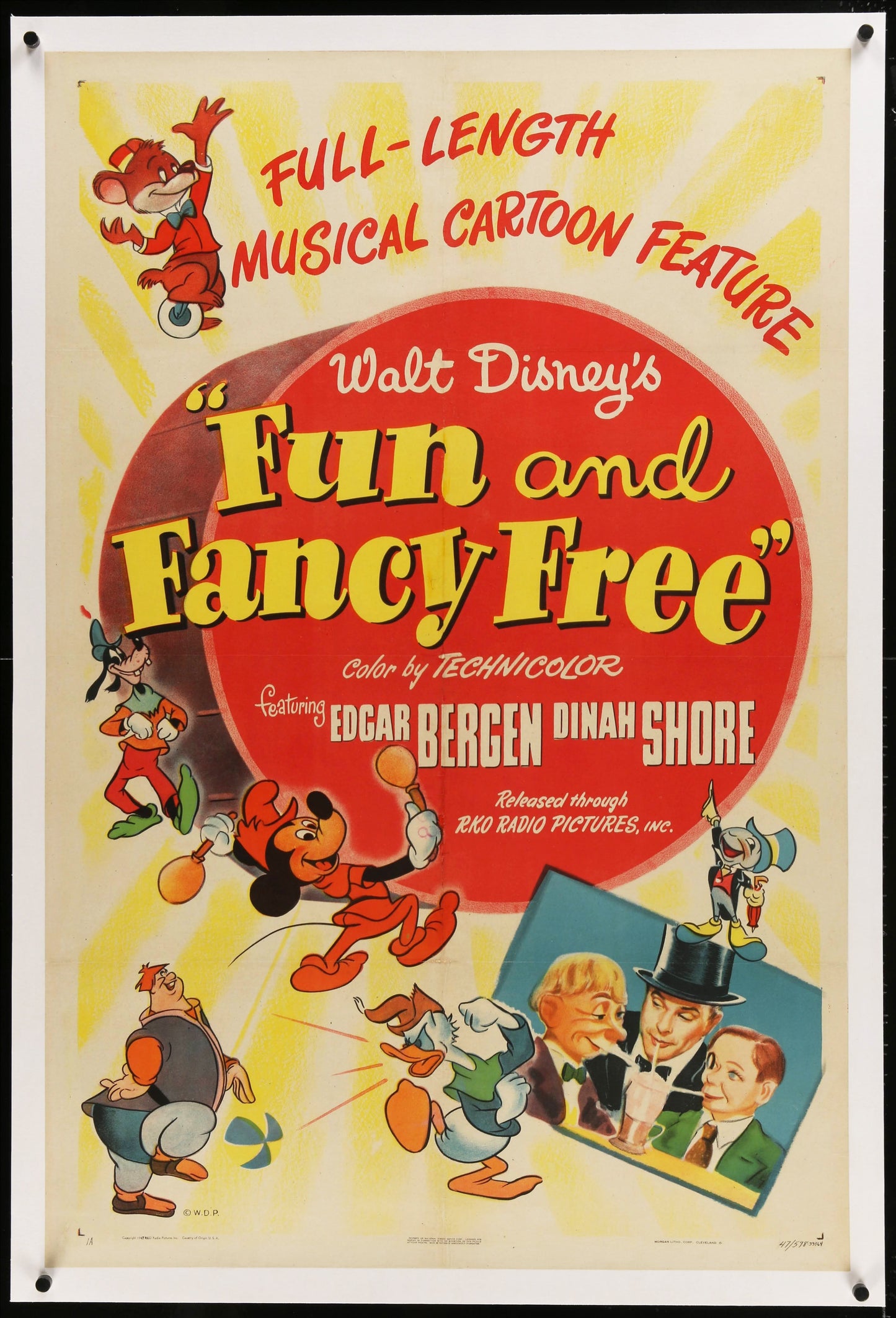 Walt Disney's Fun And Fancy Free US One Sheet Style A (1947) - ORIGINAL RELEASE - posterpalace.com