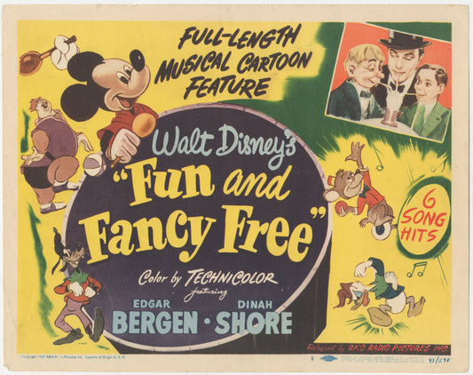 Walt Disney's Fun And Fancy Free US Title Lobby Card (1947) - ORIGINAL RELEASE - posterpalace.com