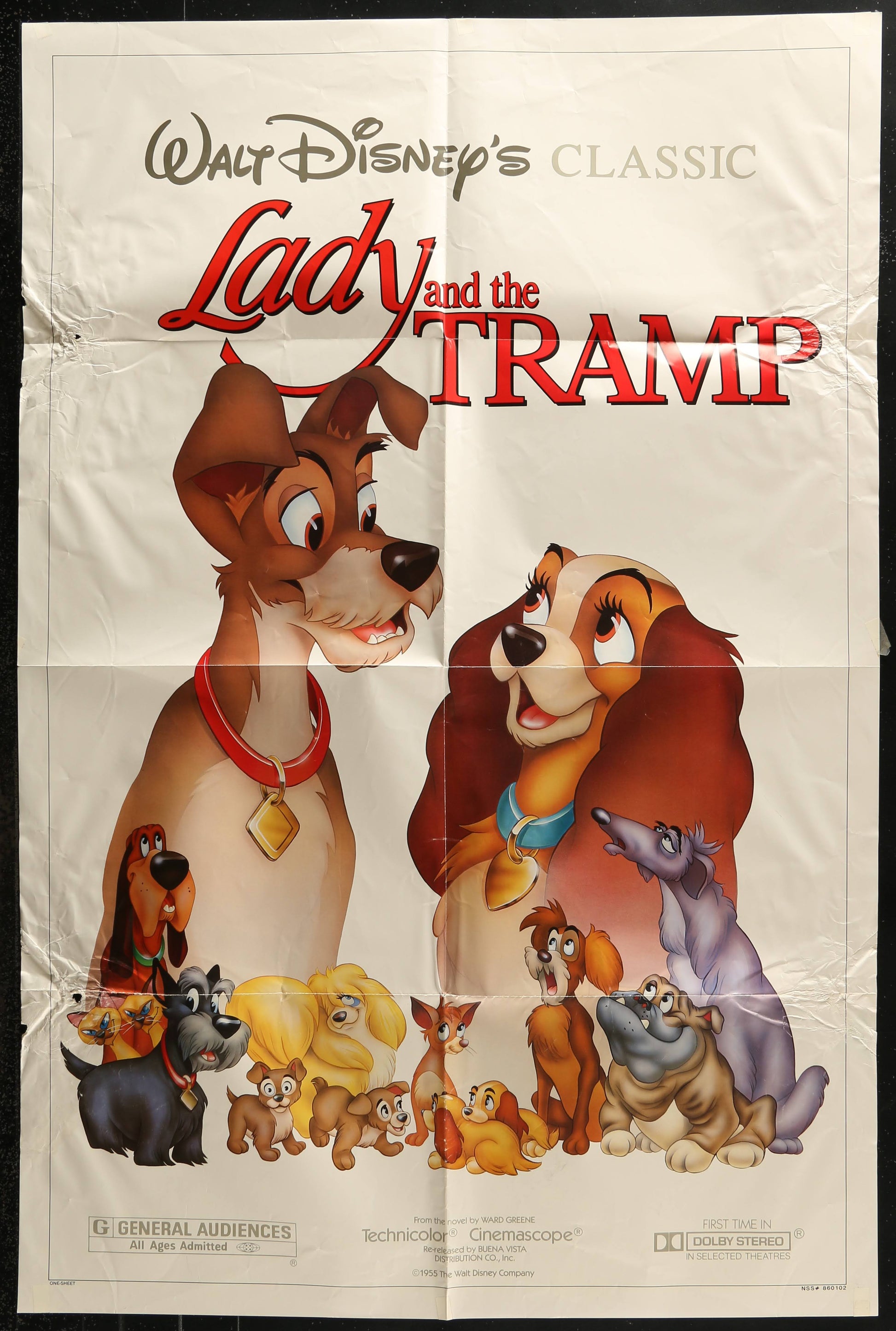 Walt Disney's Lady And The Tramp US One Sheet (R 1986) - posterpalace.com
