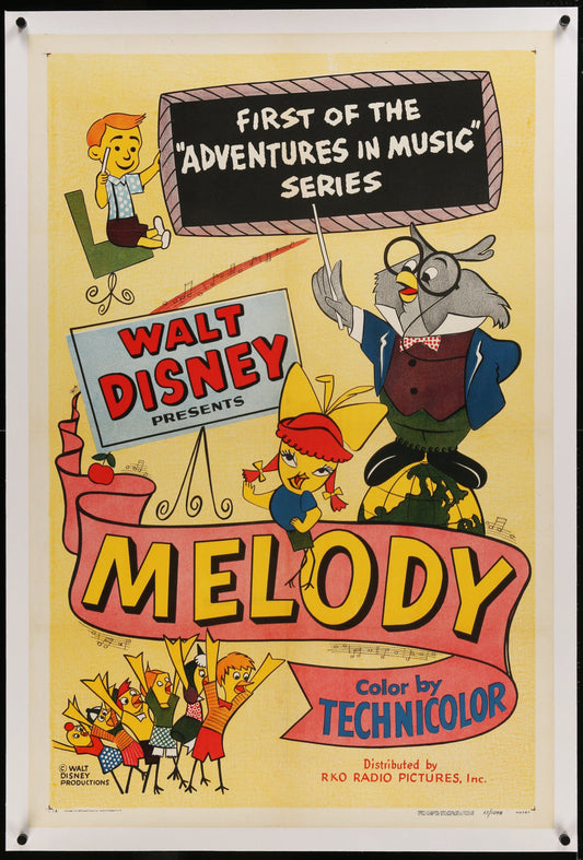 Walt Disney's Melody US One Sheet Style A (1953) - ORIGINAL RELEASE - posterpalace.com