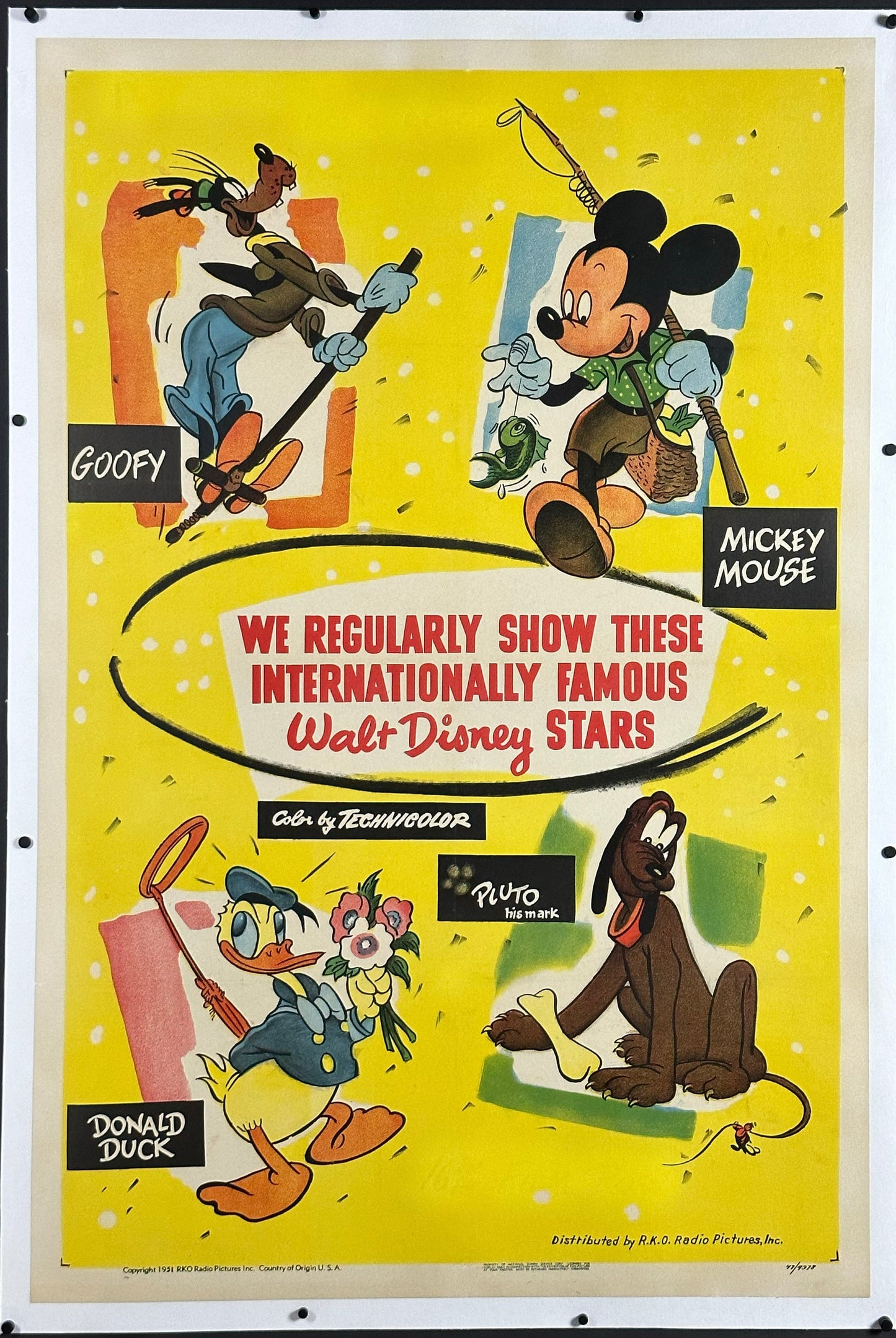 Walt Disney's Mickey Mouse Stock Poster US One Sheet (1951) - ORIGINAL RELEASE - posterpalace.com