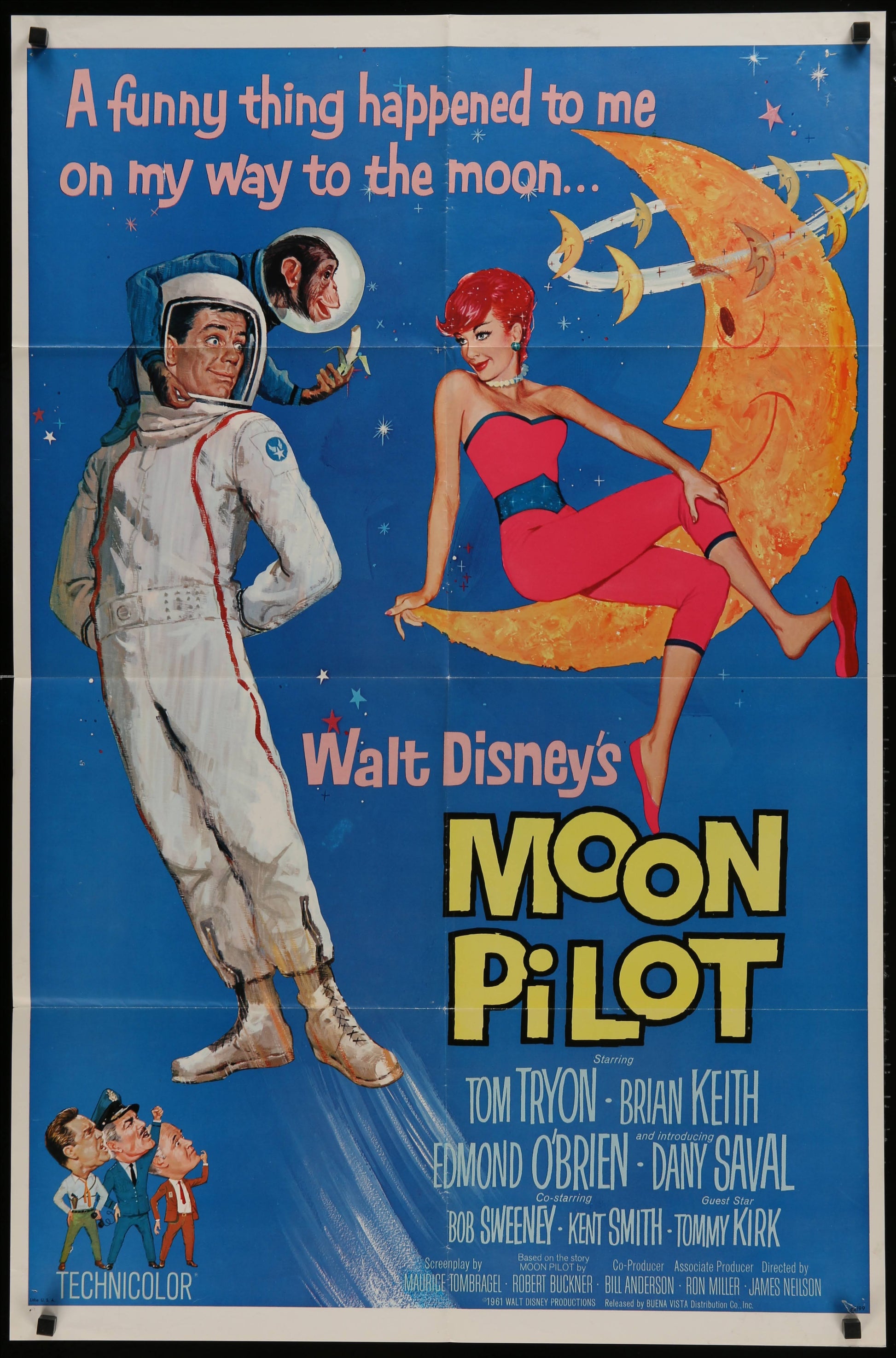 Walt Disney's Moon Pilot US One Sheet (1962) - ORIGINAL RELEASE - posterpalace.com
