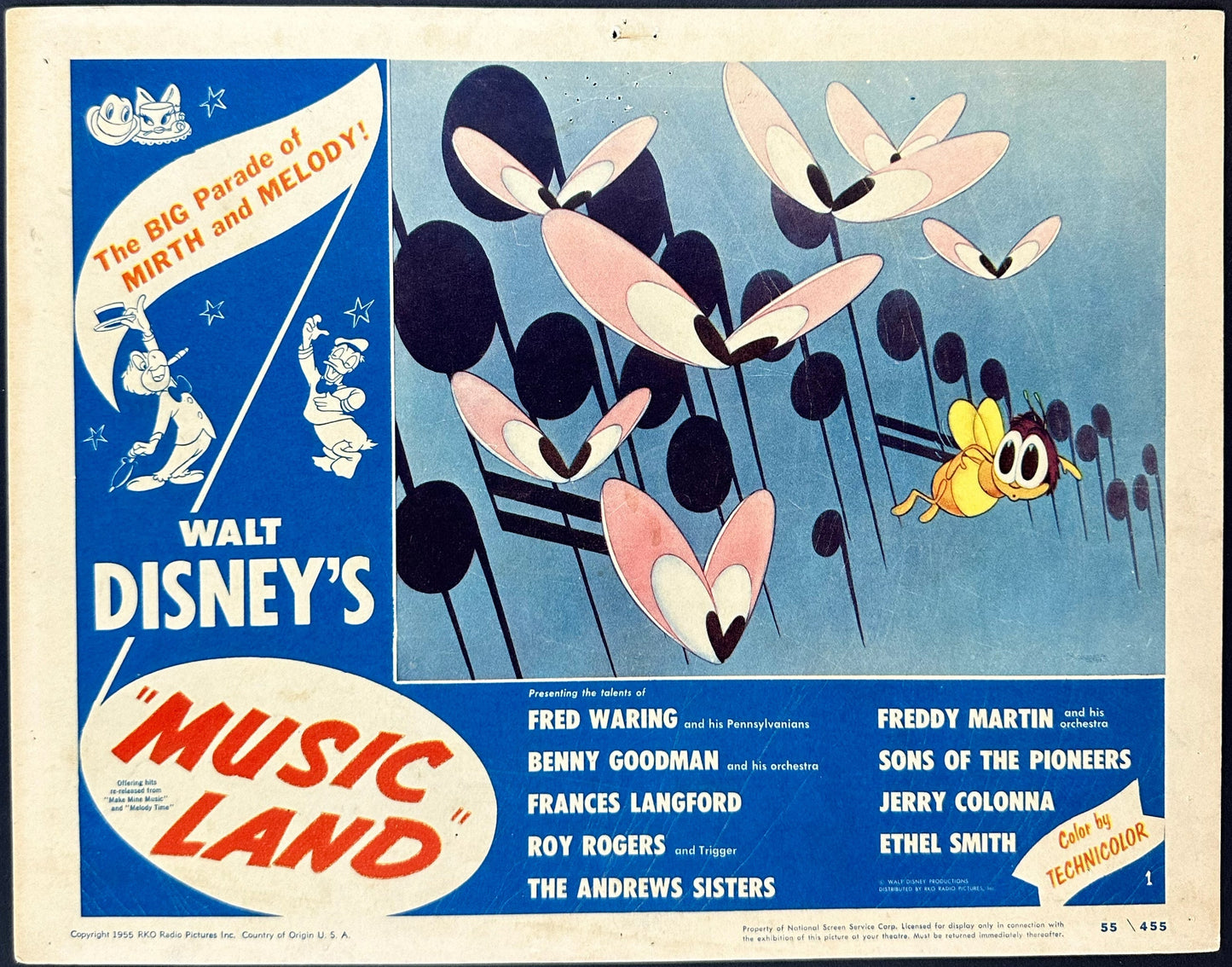 Walt Disney's Music Land US Complete Lobby Card Set (R 1955) - posterpalace.com