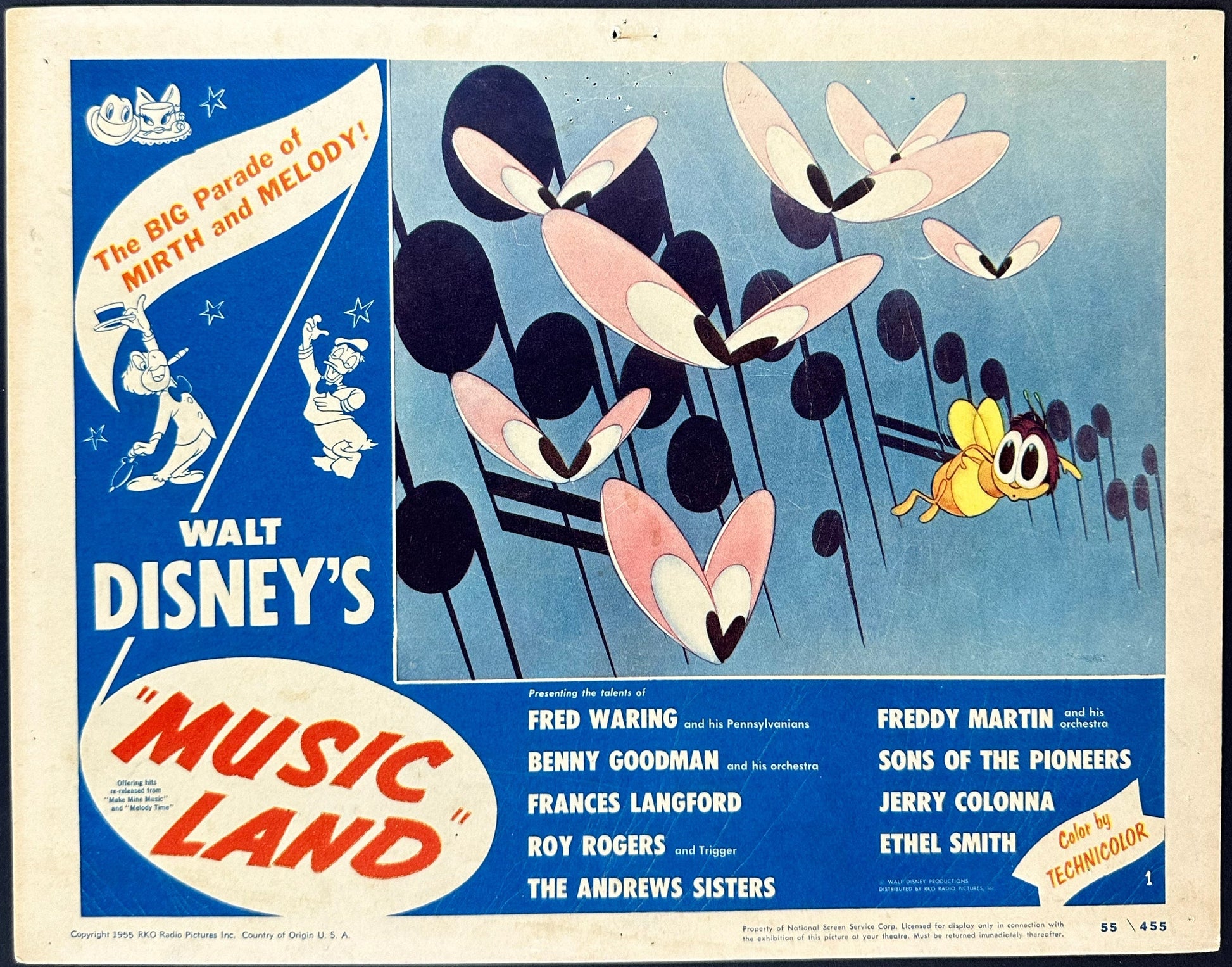 Walt Disney's Music Land US Complete Lobby Card Set (R 1955) - posterpalace.com
