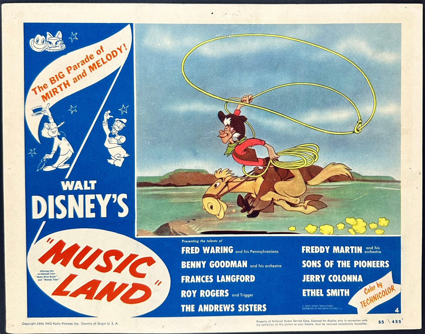 Walt Disney's Music Land US Complete Lobby Card Set (R 1955) - posterpalace.com