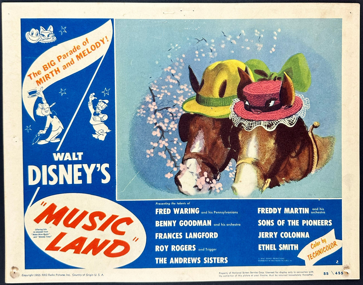 Walt Disney's Music Land US Complete Lobby Card Set (R 1955) - posterpalace.com