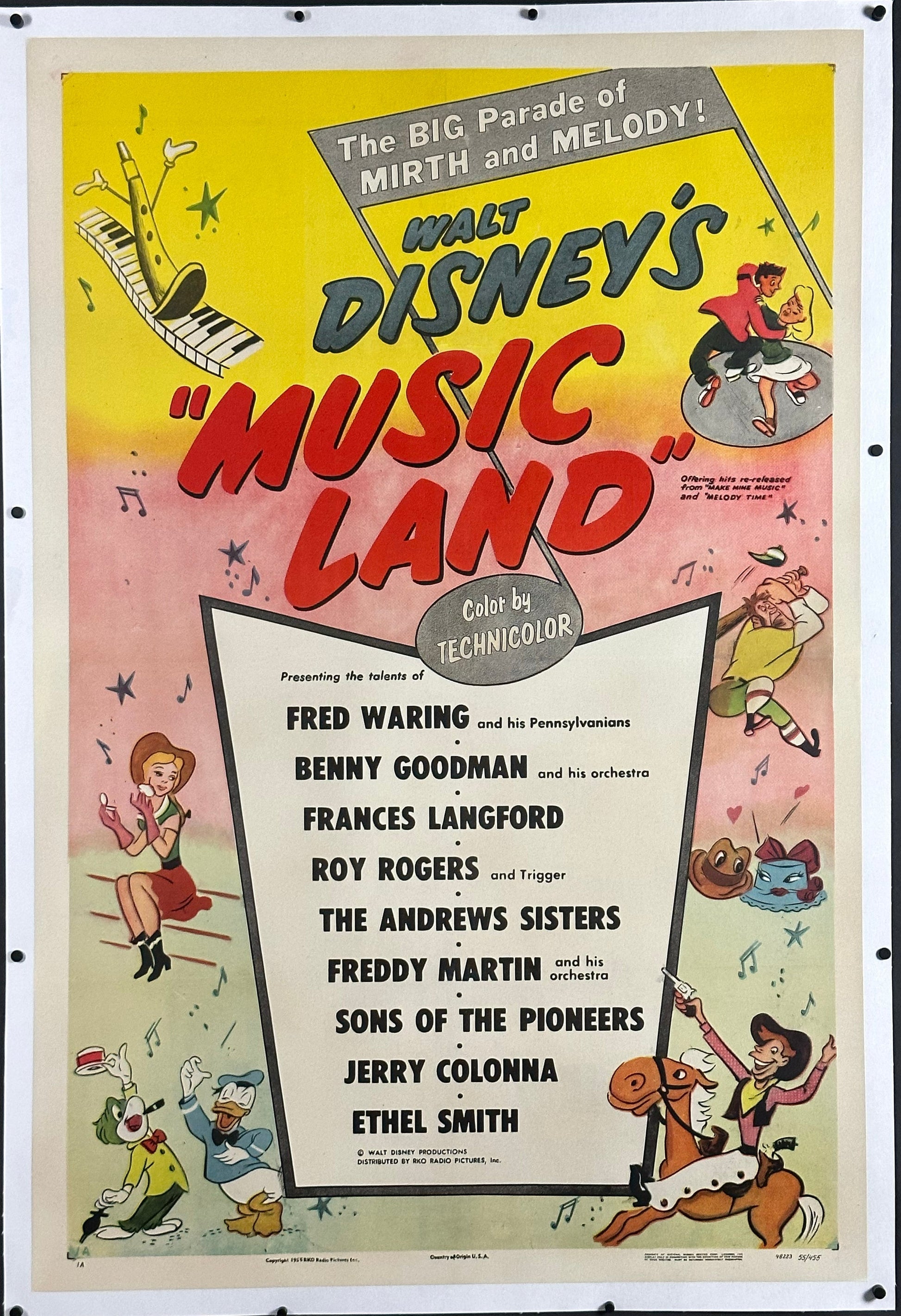 Walt Disney's Music Land US One Sheet Style A (R 1955) - posterpalace.com