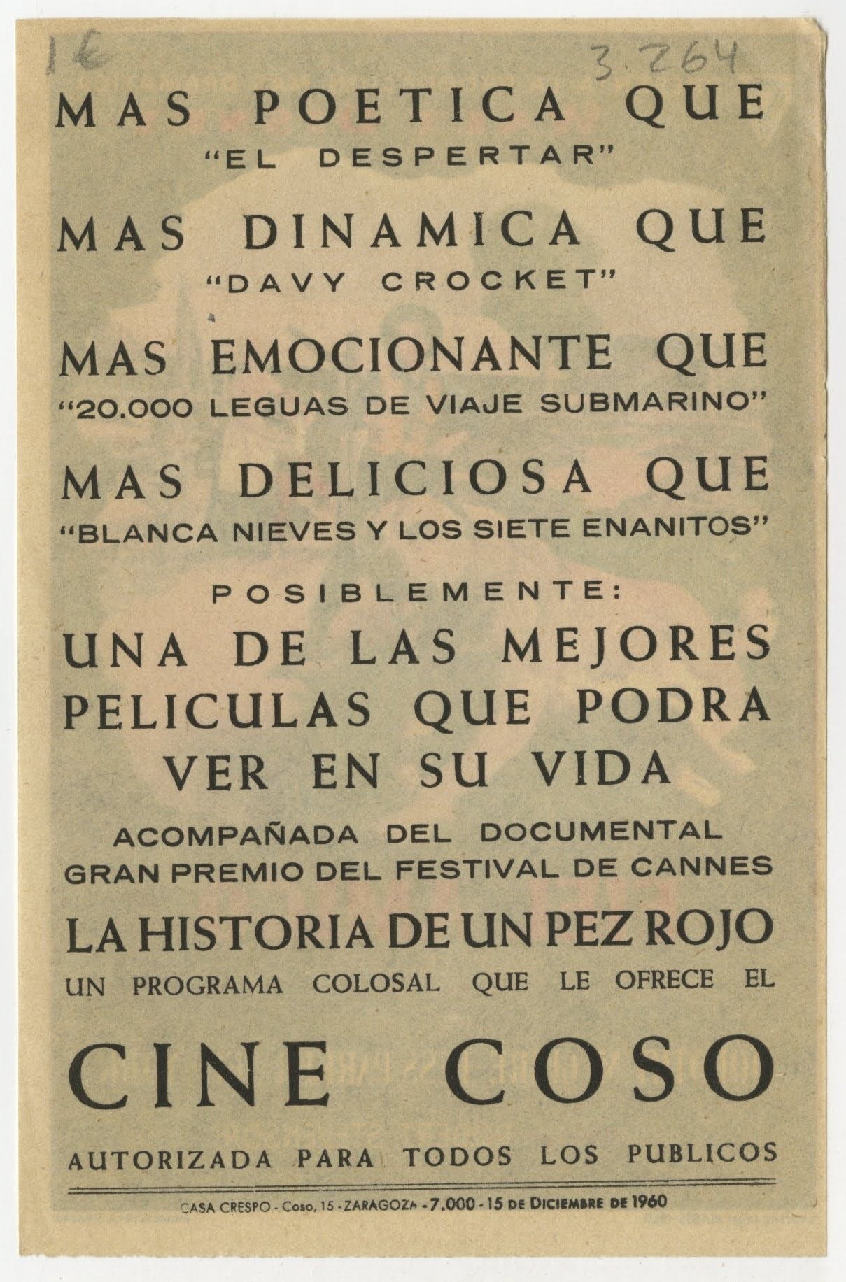 Walt Disney's Old Yeller Spanish Herald (R 1960) - posterpalace.com