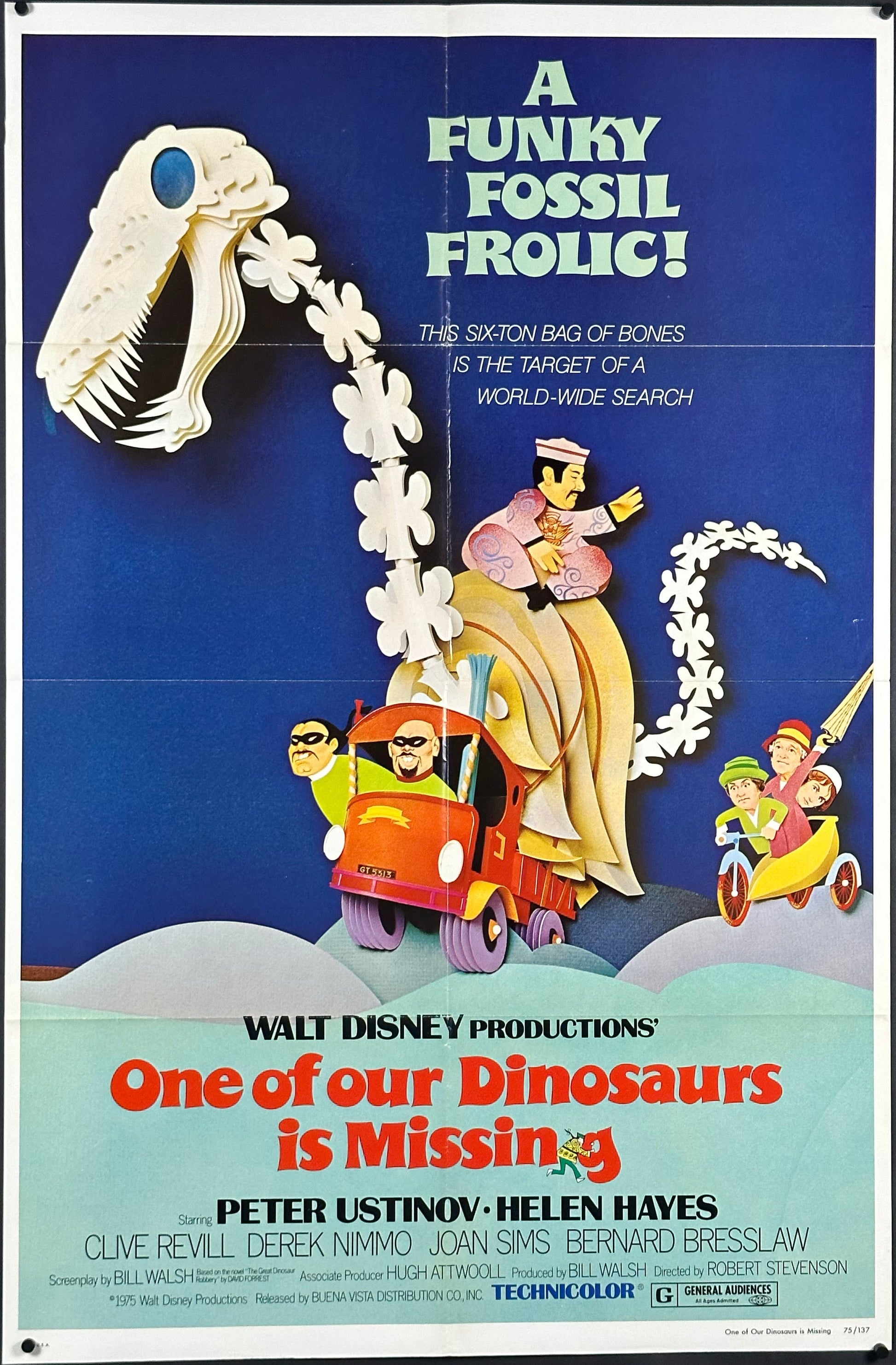 Walt Disney's One Of Our Dinosaurs Is Missing US One Sheet (1975) - ORIGINAL RELEASE - posterpalace.com