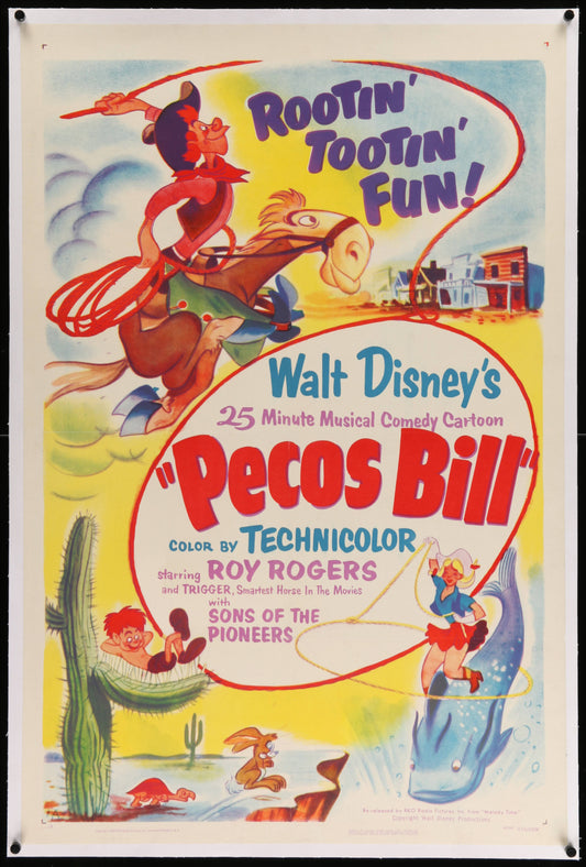 Walt Disney's Pecos Bill US One Sheet (R 1954) - posterpalace.com