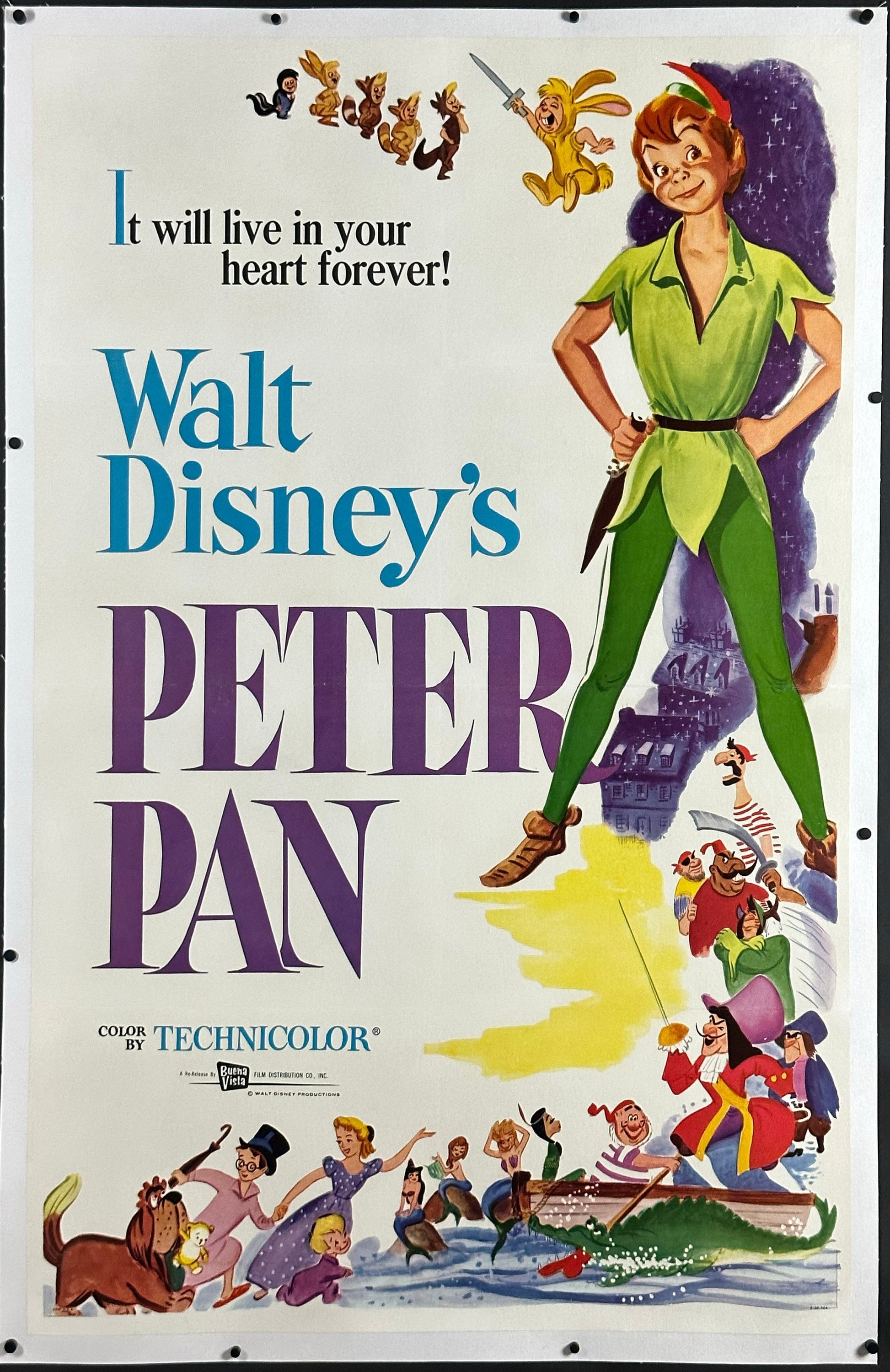 Walt Disney's Peter Pan US One Sheet (R 1958) - posterpalace.com