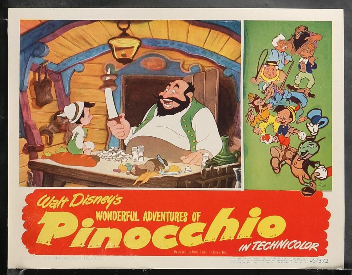 Walt Disney's Pinocchio US Complete Lobby Card Set (R 1945) - posterpalace.com