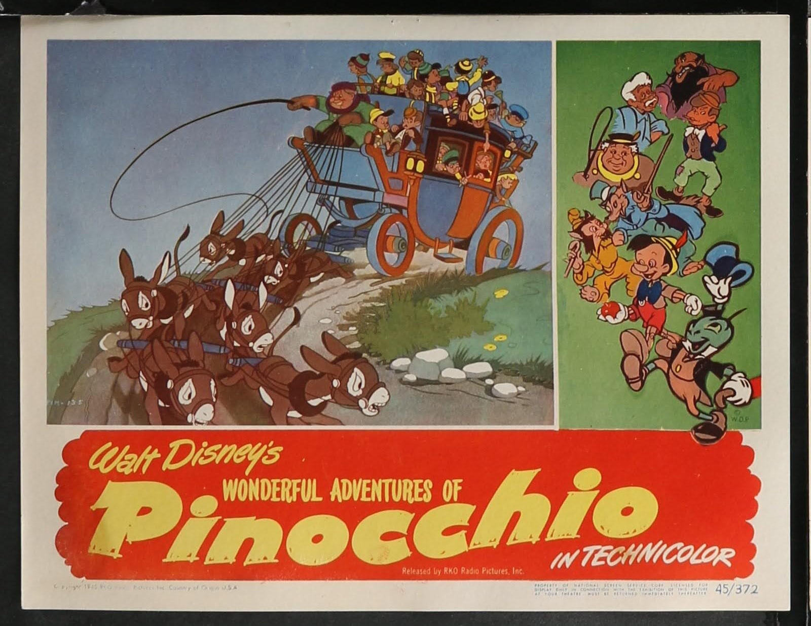 Walt Disney's Pinocchio US Complete Lobby Card Set (R 1945) - posterpalace.com