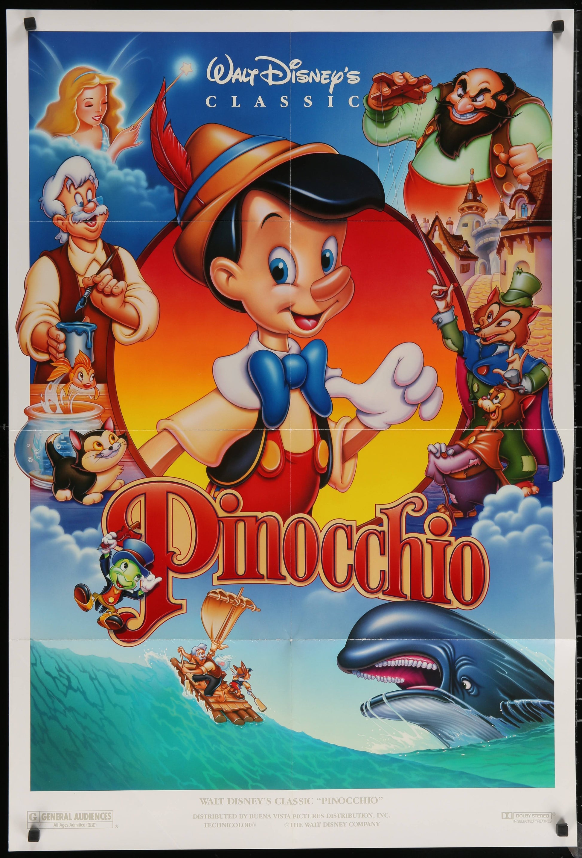 Walt Disney's Pinocchio US One Sheet (R 1992) - posterpalace.com