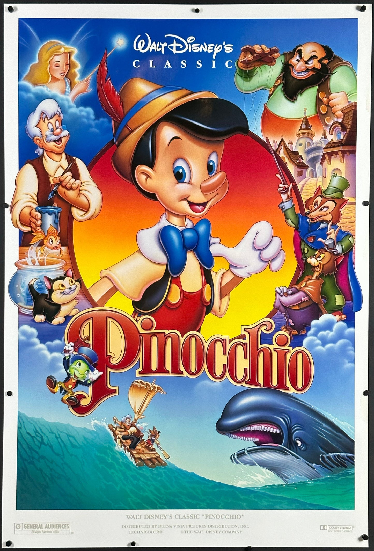 Walt Disney's Pinocchio US One Sheet (R 1992) - posterpalace.com