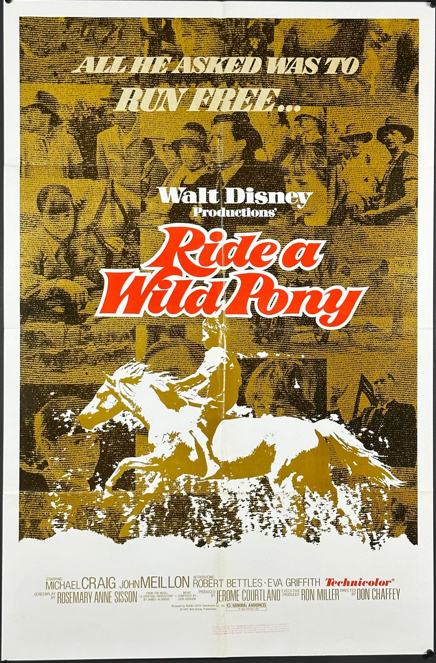 Walt Disney's Ride A Wild Pony US One Sheet (1975) - ORIGINAL RELEASE - posterpalace.com