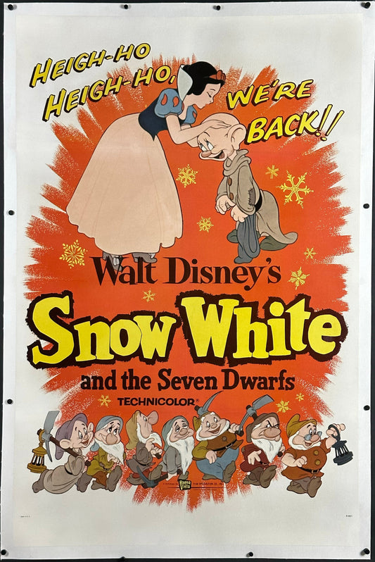 Walt Disney's Snow White And The Seven Dwarfs US One Sheet (R 1958) - posterpalace.com