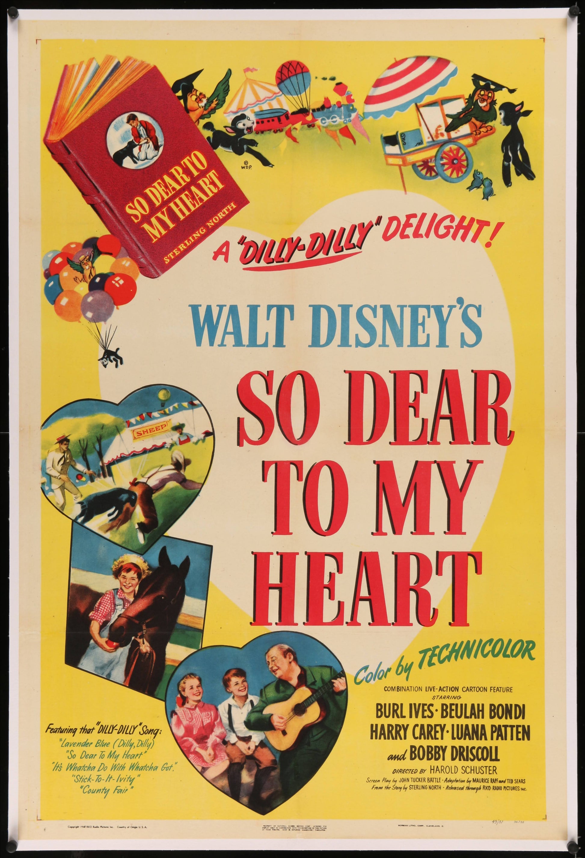 Walt Disney's So Dear To My Heart US One Sheet (R 1949) - posterpalace.com