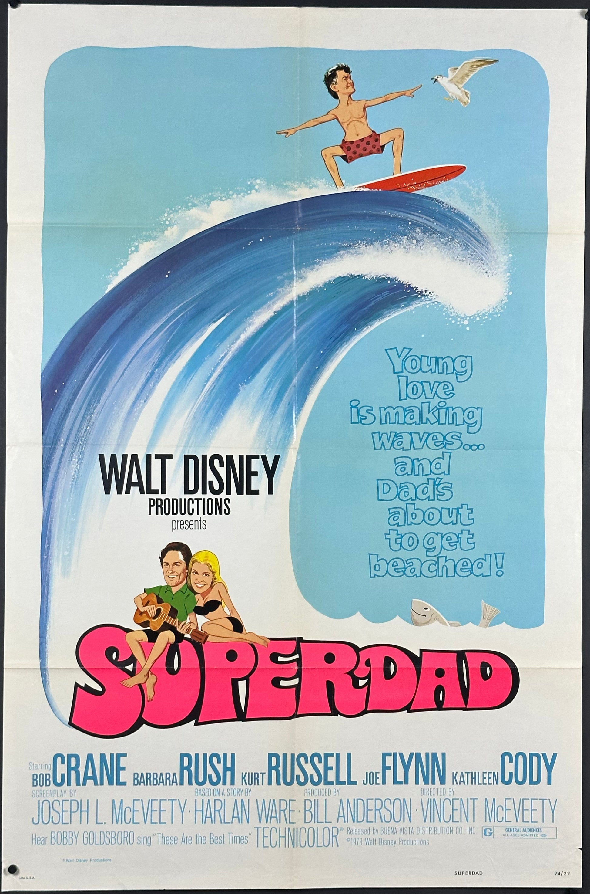 Walt Disney's Superdad US One Sheet (1974) - ORIGINAL RELEASE - posterpalace.com