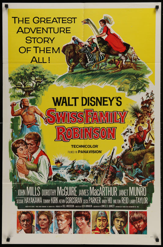 Walt Disney's Swiss Family Robinson US One Sheet (1960) - ORIGINAL RELEASE - posterpalace.com