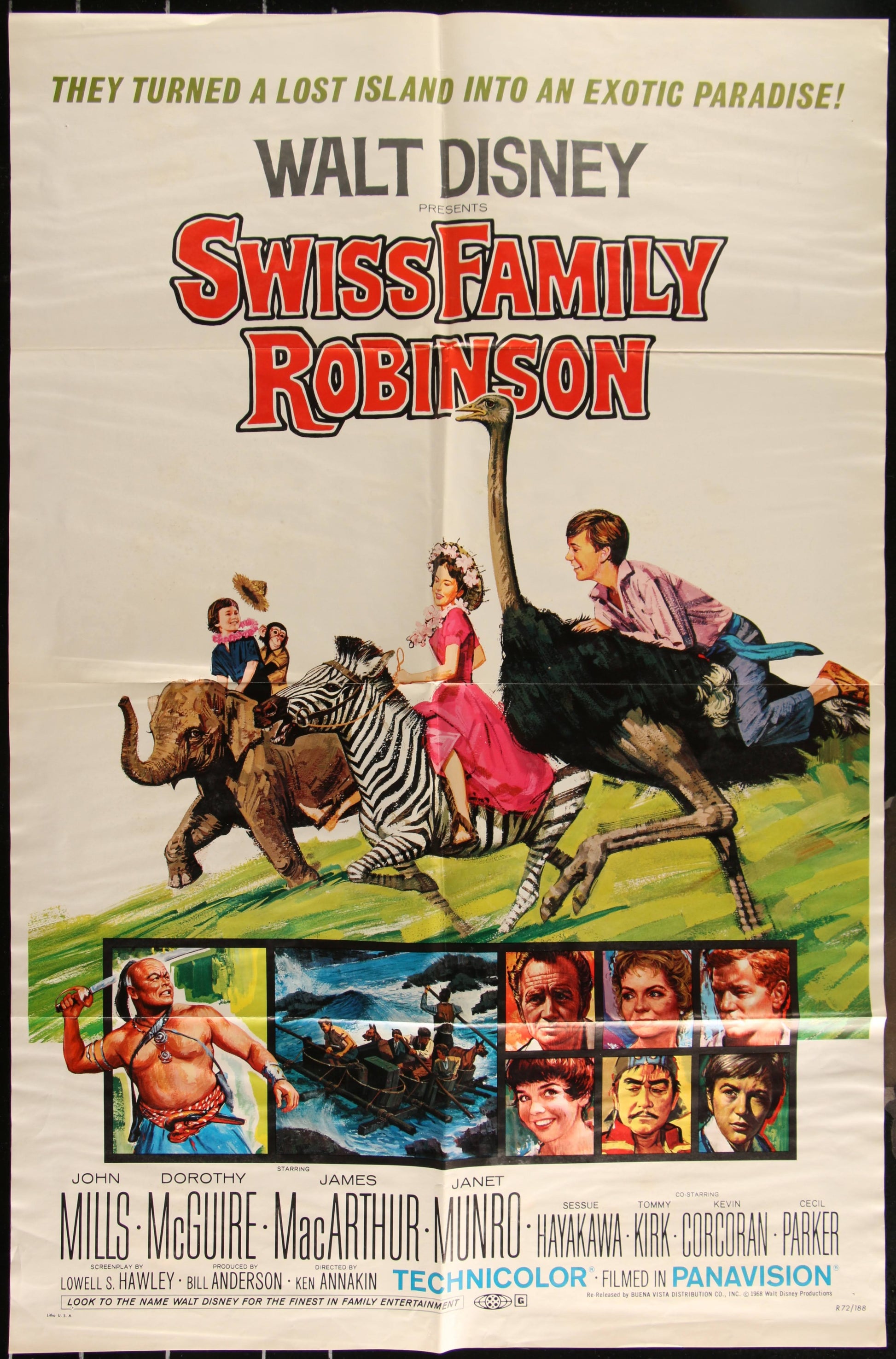 Walt Disney's Swiss Family Robinson US One Sheet (R 1972) - posterpalace.com