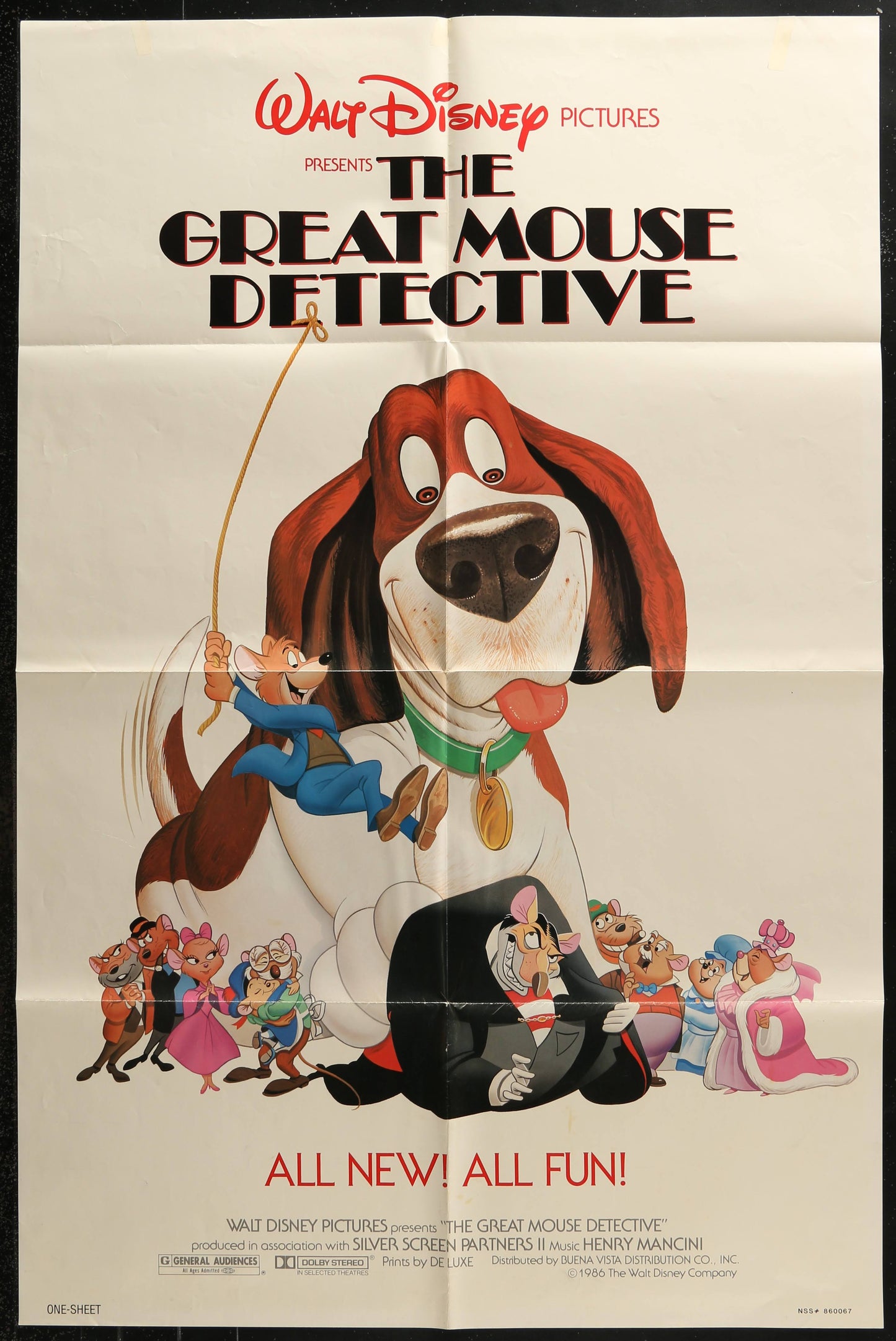 Walt Disney's The Great Mouse Detective US One Sheet (1986) - ORIGINAL RELEASE - posterpalace.com