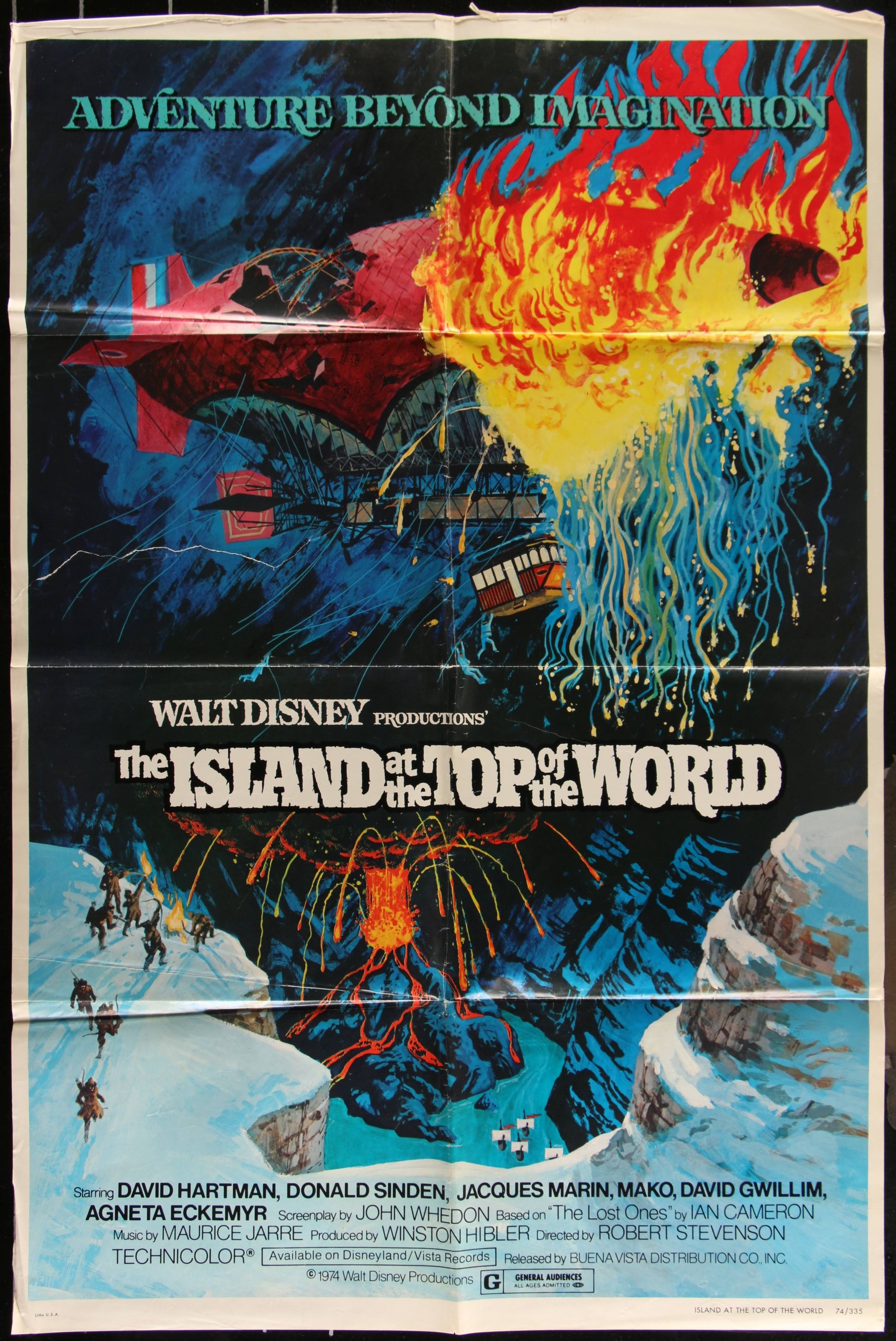 Walt Disney's The Island At The Top Of The World US One Sheet (1974) - ORIGINAL RELEASE - posterpalace.com