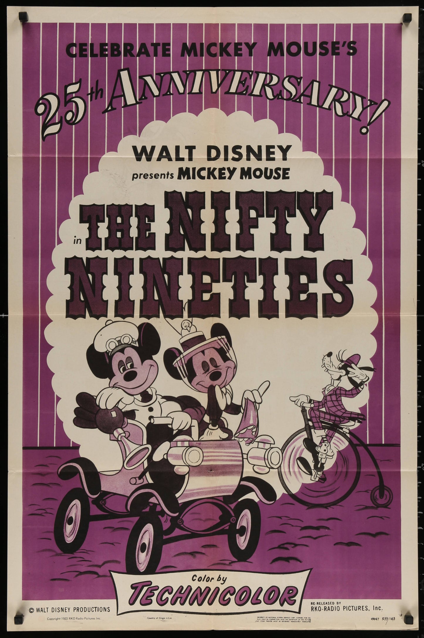 Walt Disney's The Nifty Nineties US One Sheet (R 1953) - posterpalace.com