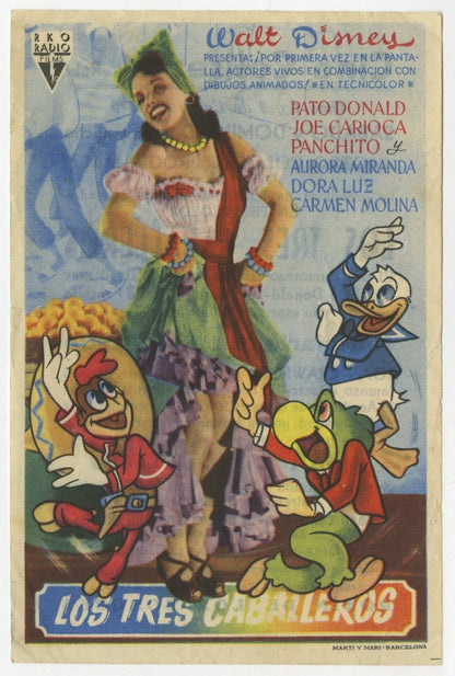 Walt Disney's The Three Caballeros Spanish Herald (R 1947) - posterpalace.com