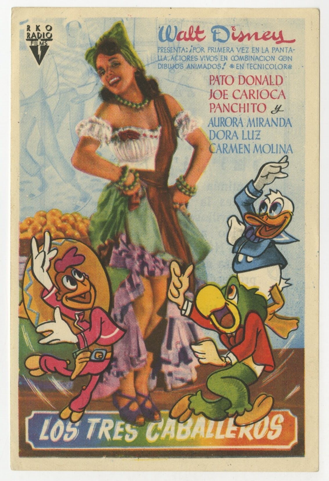 Walt Disney's The Three Caballeros Spanish Herald (R 1947) - posterpalace.com