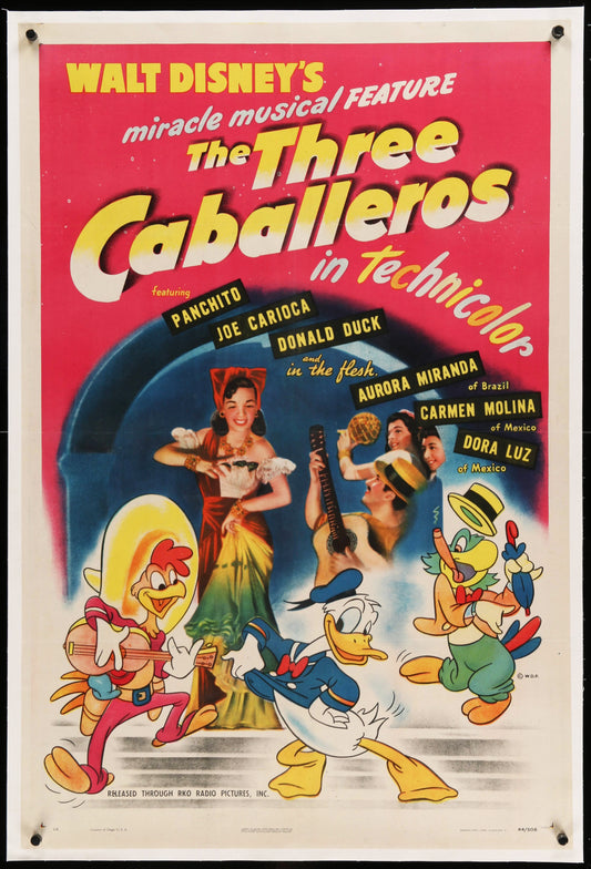 Walt Disney's The Three Caballeros US One Sheet Style A (1944) - ORIGINAL RELEASE - posterpalace.com