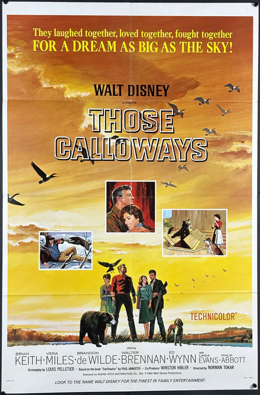 Walt Disney's Those Calloways US One Sheet Style A (1965) - ORIGINAL RELEASE - posterpalace.com