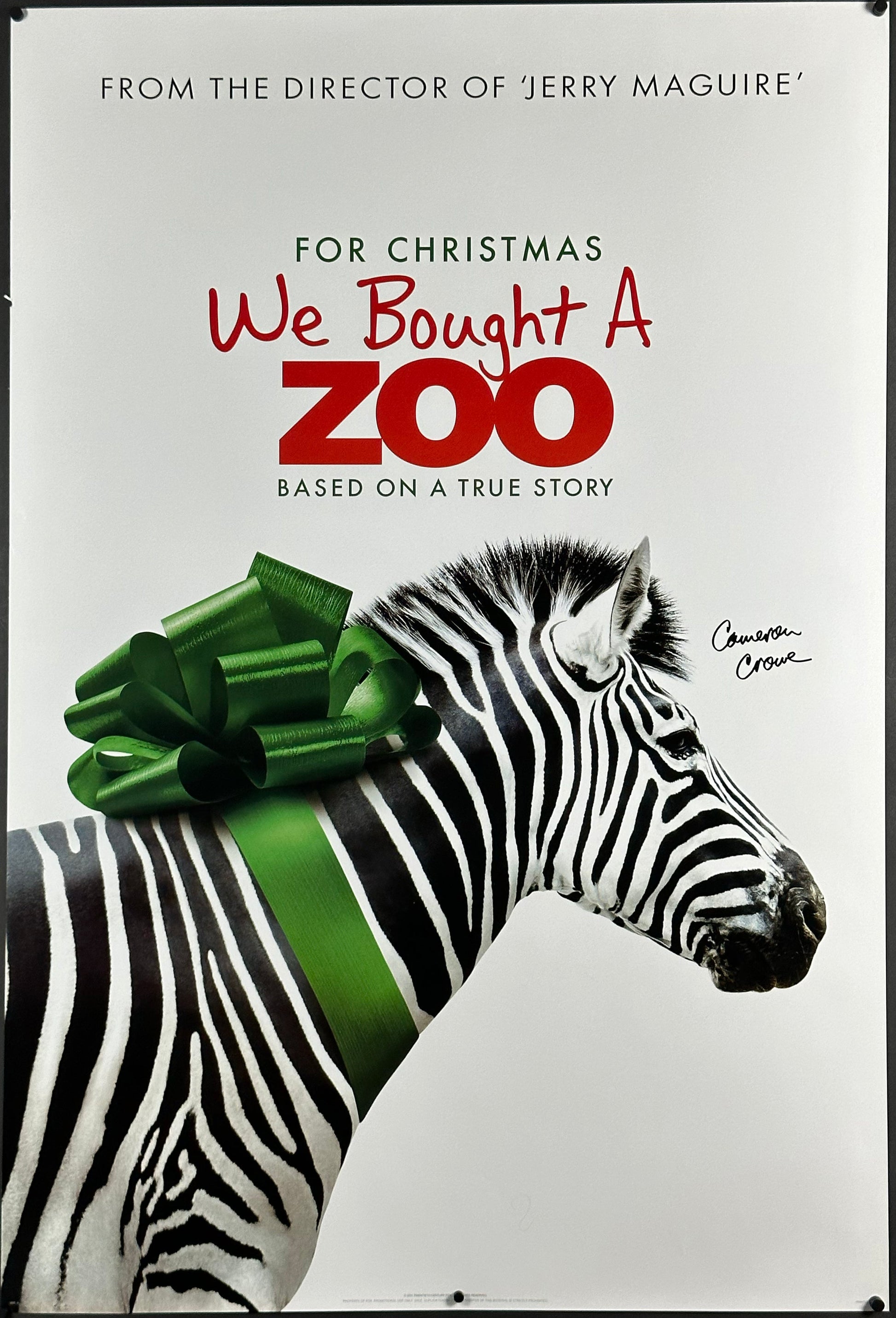 We Bought A Zoo US One Sheet Teaser Style AUTOGRAPHED (2011) - ORIGINAL RELEASE - posterpalace.com