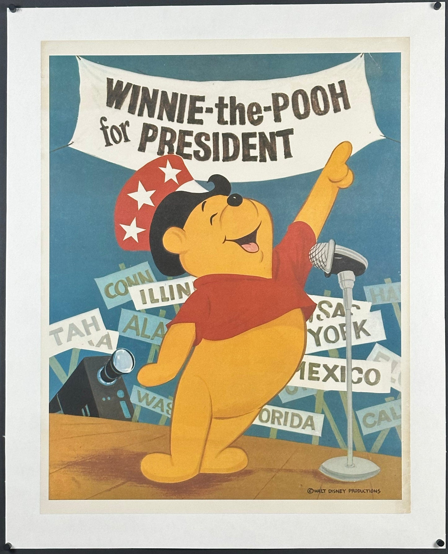"Winnie-the-Pooh for President" "Election Campaign" Poster (1976) - posterpalace.com