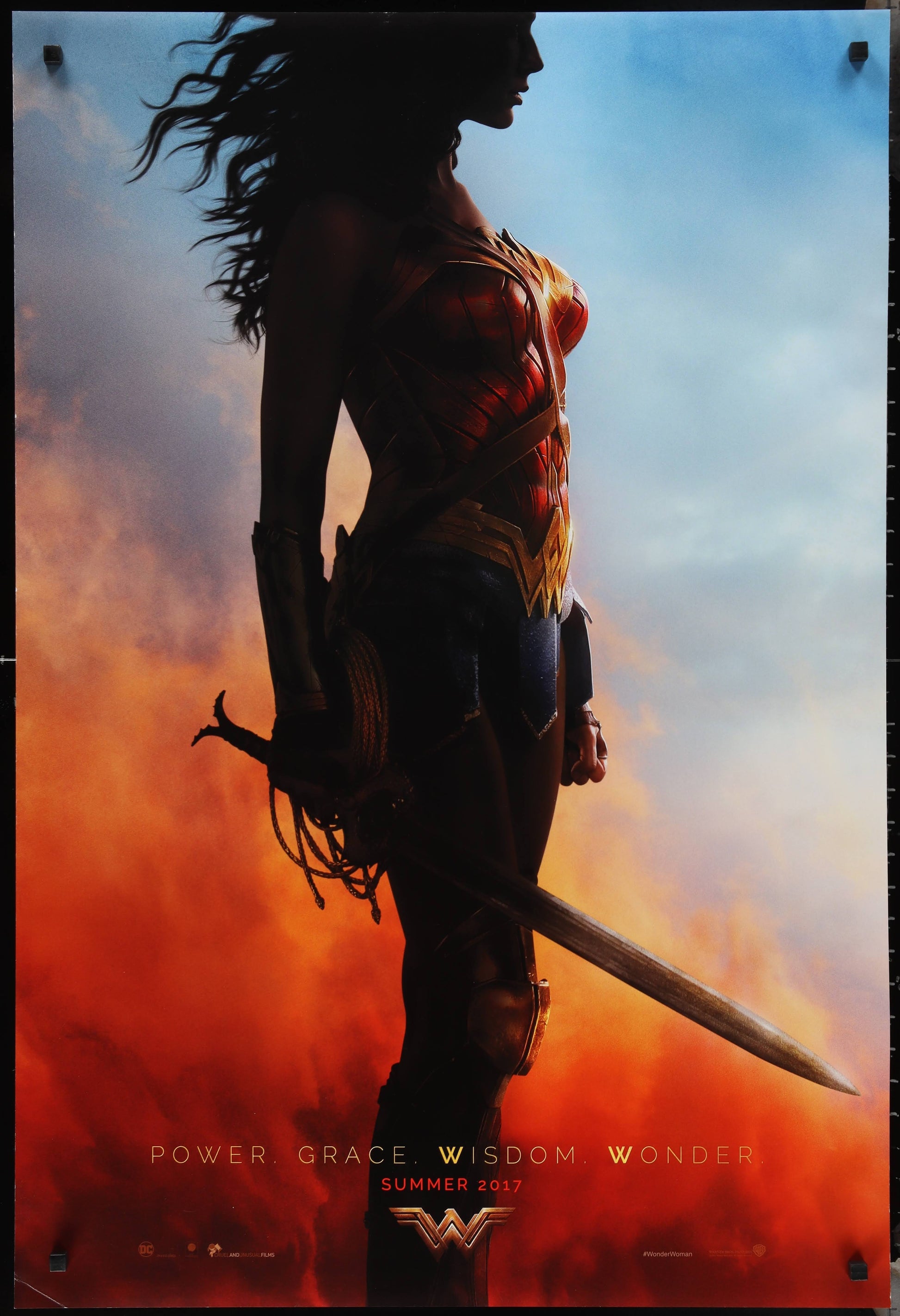 Wonder Woman US One Sheet Teaser Style (2017) - ORIGINAL RELEASE - posterpalace.com